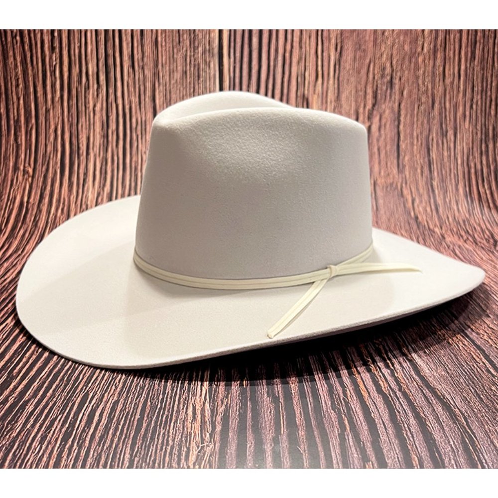 Bailey Pageant Premium 2x Wool Felt Hat in 3 1/2 White Cowgirl sz 6-7/8